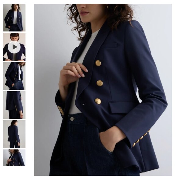💙 Quince Scuba Captain’s Convertible Blazer – Deep Navy (NWT, Size M) - Picture 3 of 11
